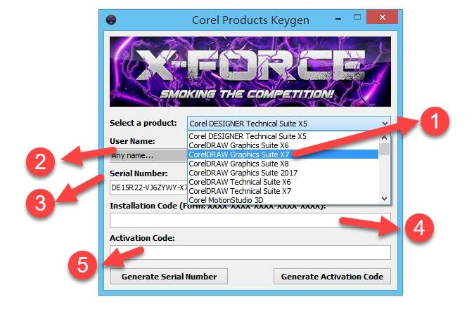corel product keygen xforce